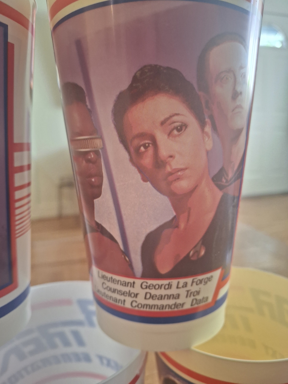 Star Trek The Next Generation Character Collectible Plastic Rare Cups - Set of 5 - Picture 3 of 9